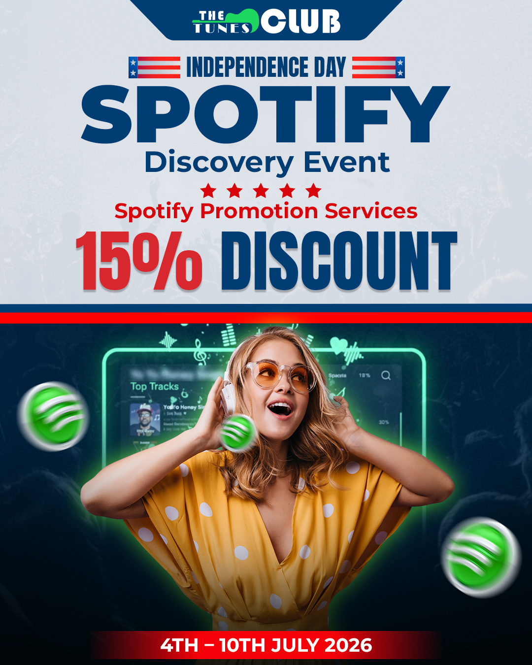 Independence Day Spotify Discovery Event SMO Banner Insta Independence Day Spotify Discovery Event SMO Banner Insta