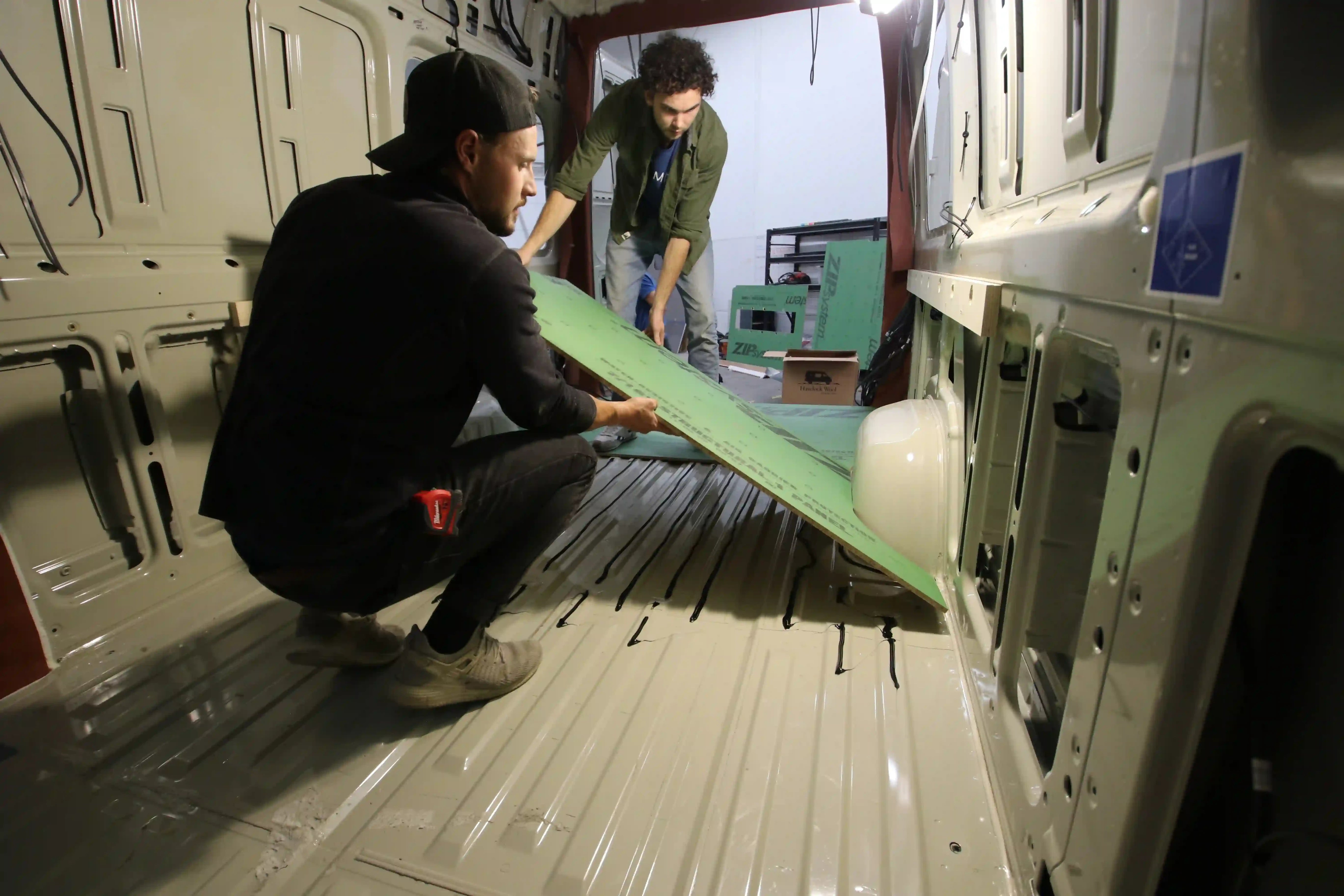 most prominent feature in the photo is the vans flooring most prominent feature in the photo is the vans flooring