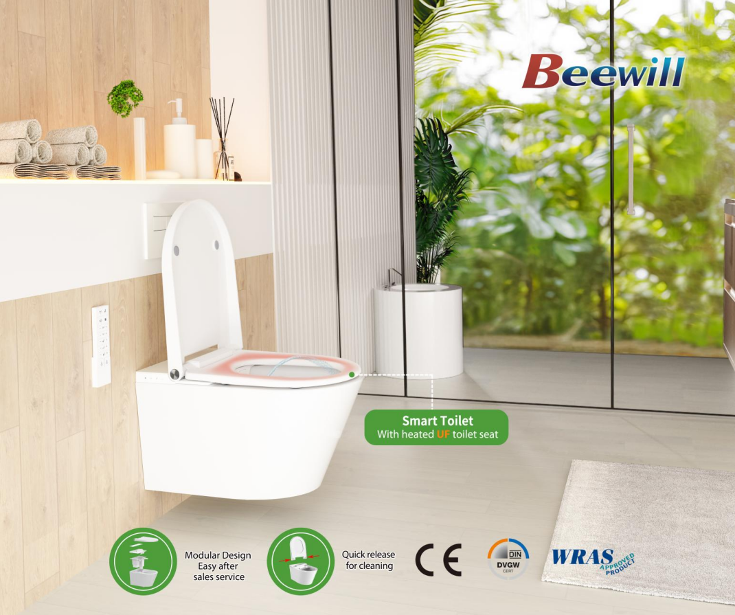 Smart Toilet With heated UF toilet seat