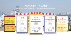 Haihui Our Certificate