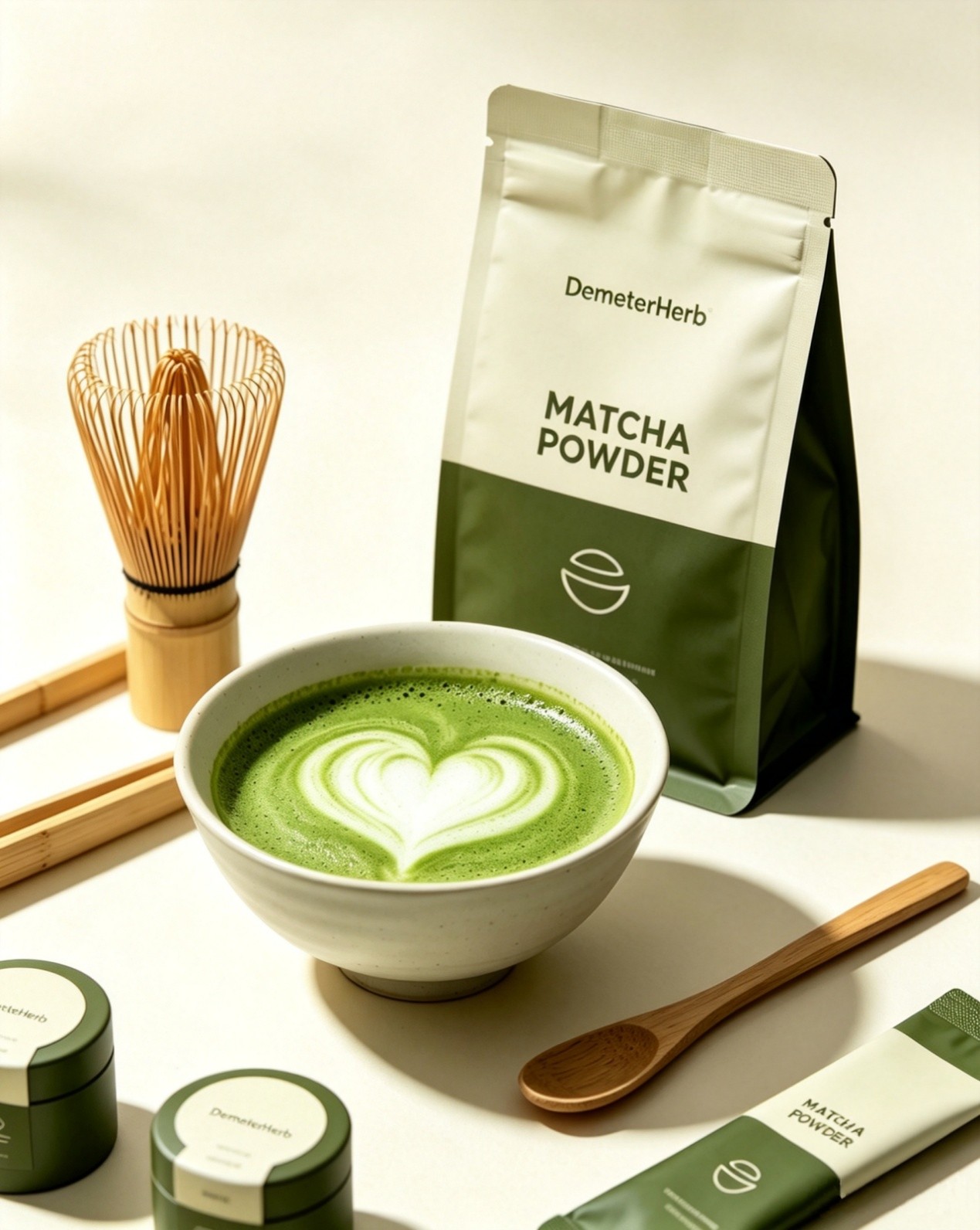 Demeterherb Organic Matcha Powder And Custom Packaging