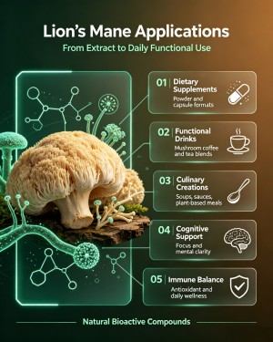 Demeterherb Lion s Mane Mushroom Extract Applications