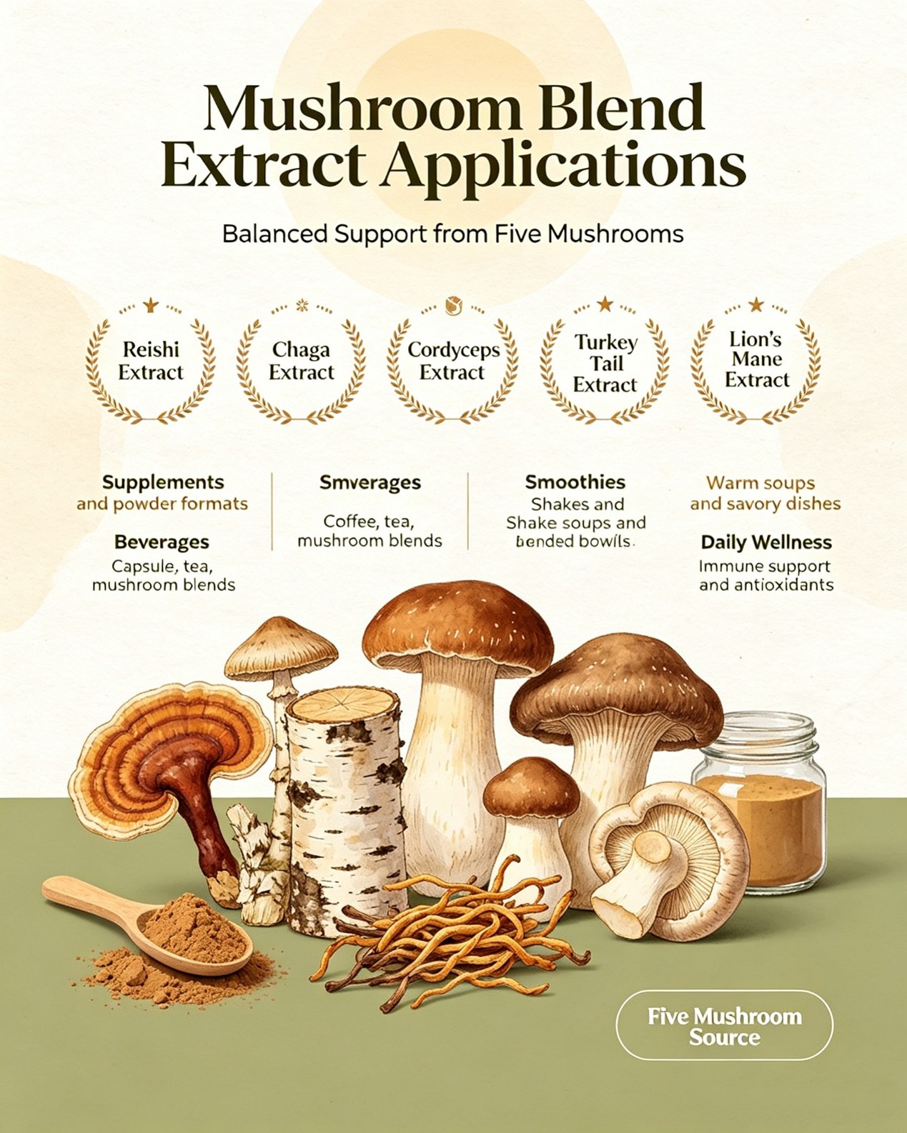 Demeterherb Mushroom Extract Application Formats Demeterherb Mushroom Extract Application Formats