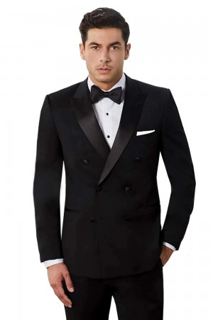Black Double Breasted Tuxedo