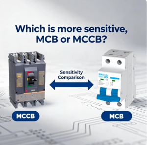 Which is more sensitive MCB or MCCB