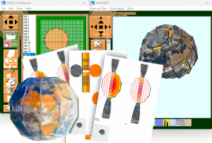 Earth model workflow from 3D design and printable templates to the finished paper object