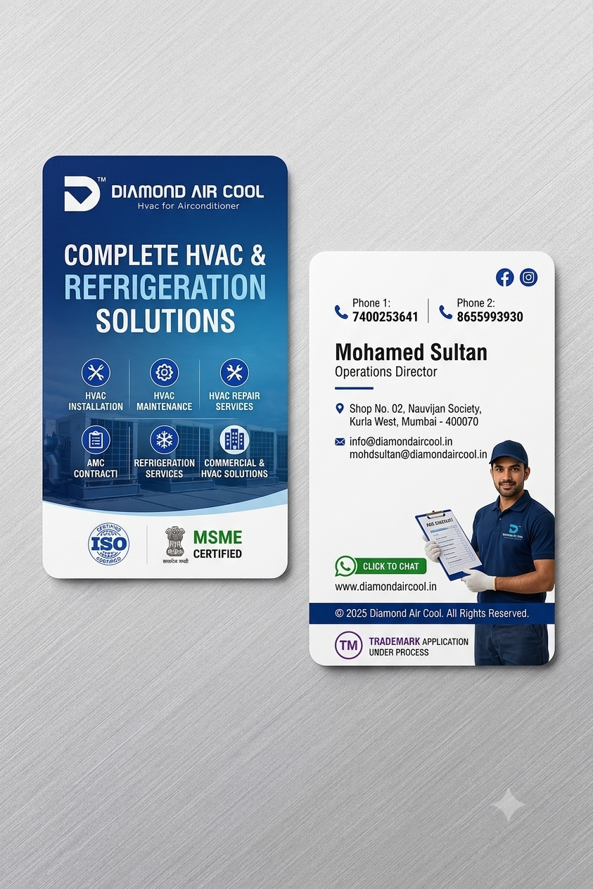 Diamond Air Cool Announces Professional HVAC Installation, AMC Contract – Pipeline Services in Mumbai