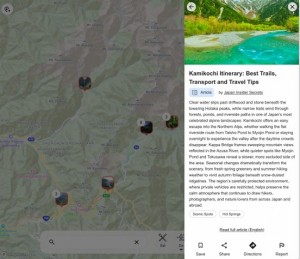 MapZamurai connects articles and videos to the places they represent allowing travelers to discover