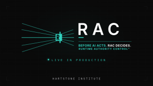 Runtime Authority Control authorizes machine-initiated actions before execution.