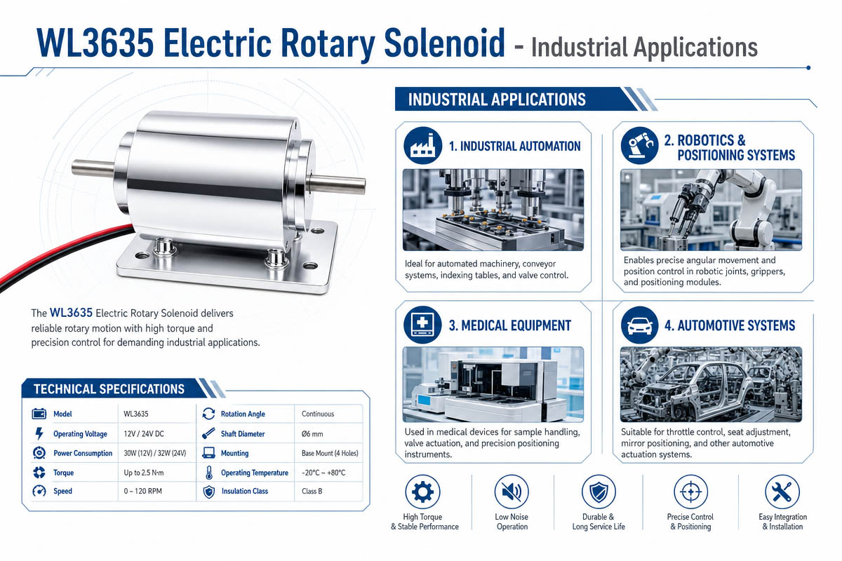 Electric Rotary Solenid Industrial Application Electric Rotary Solenid Industrial Application