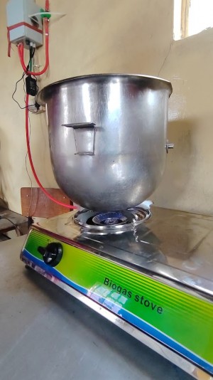 Biogas is being used at the St Agatha Secondary School instead of firewood