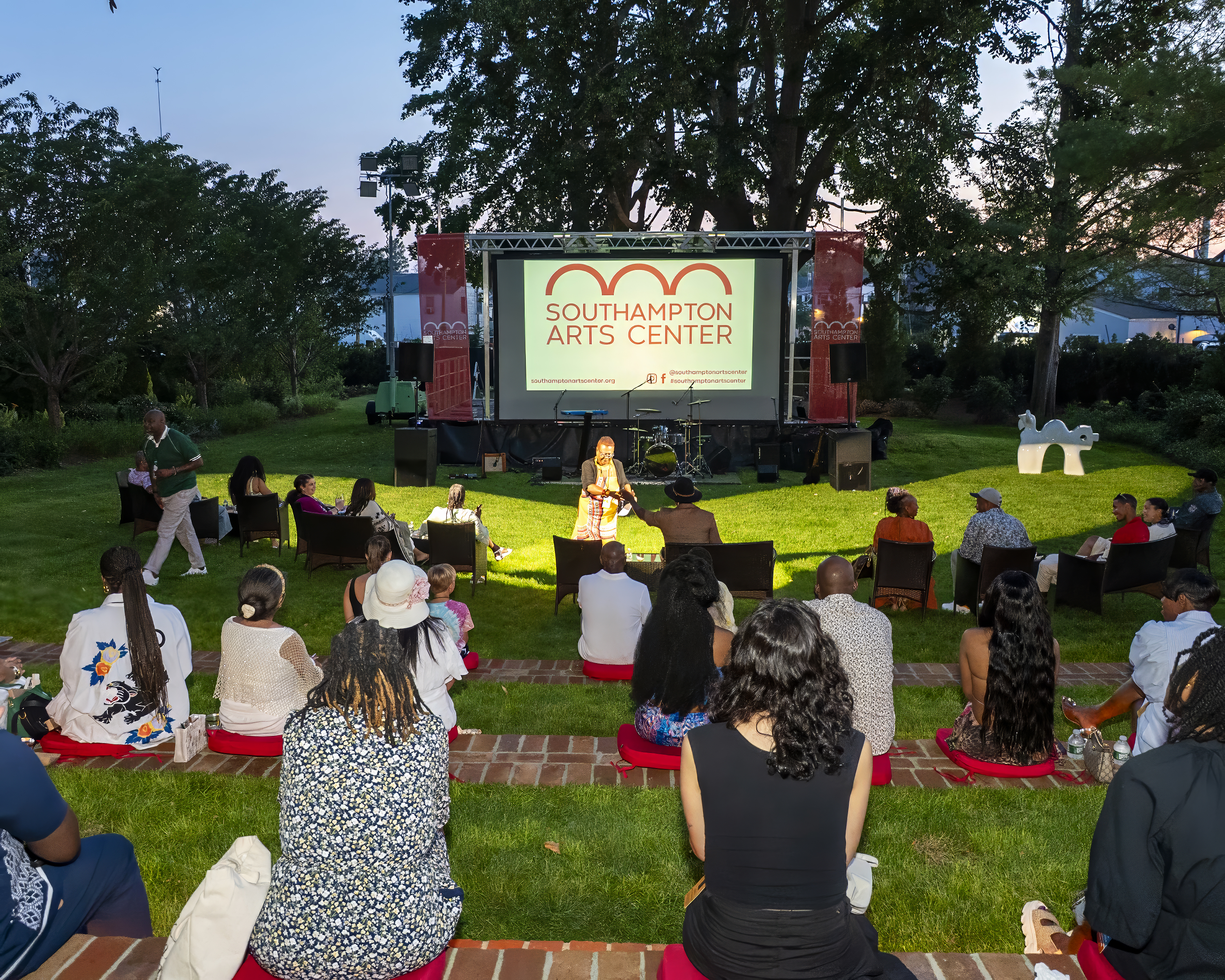 Southampton Arts Center lawn stage