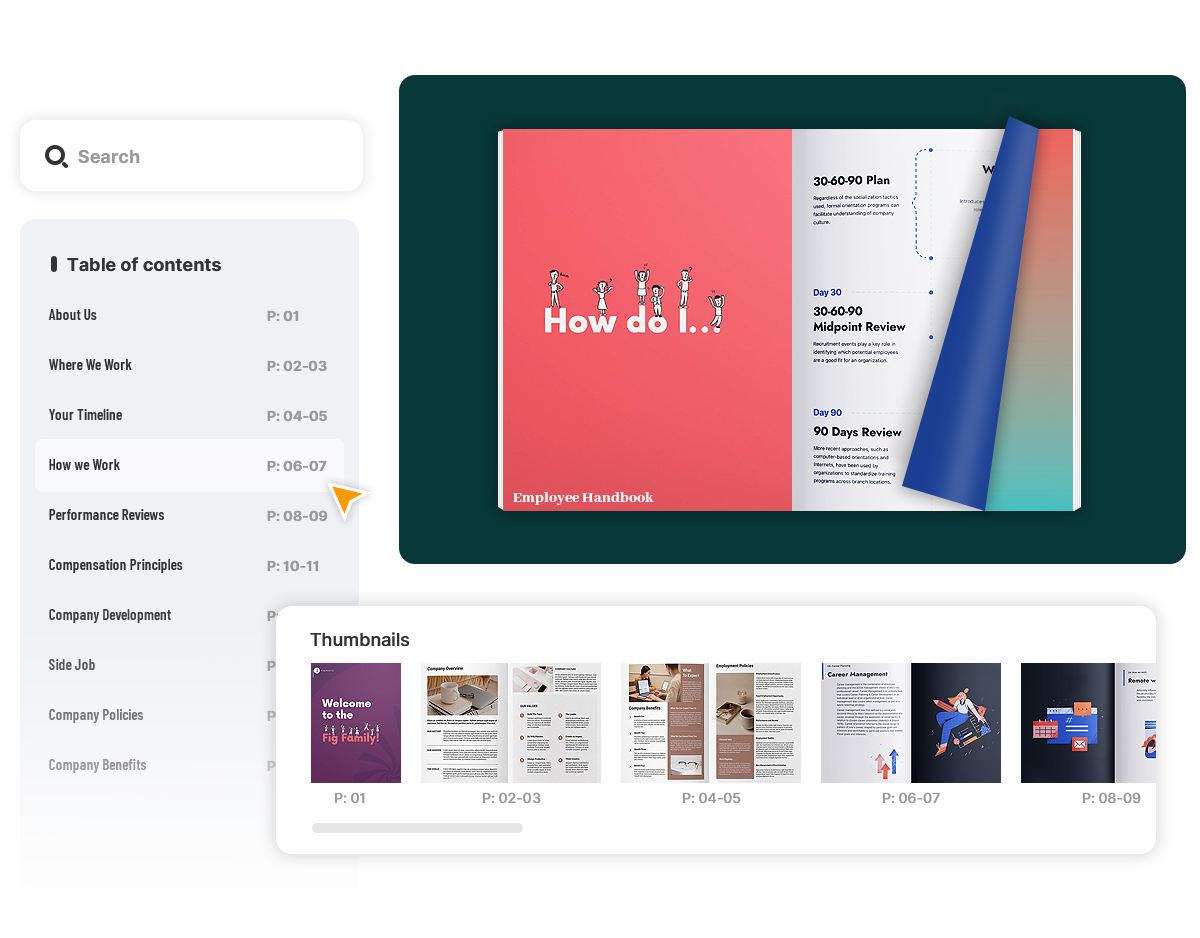 interactive handbook templates