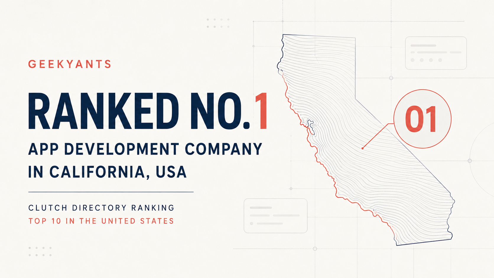 Clutch Ranks GeekyAnts No.1 Among App Development Companies in California, USA