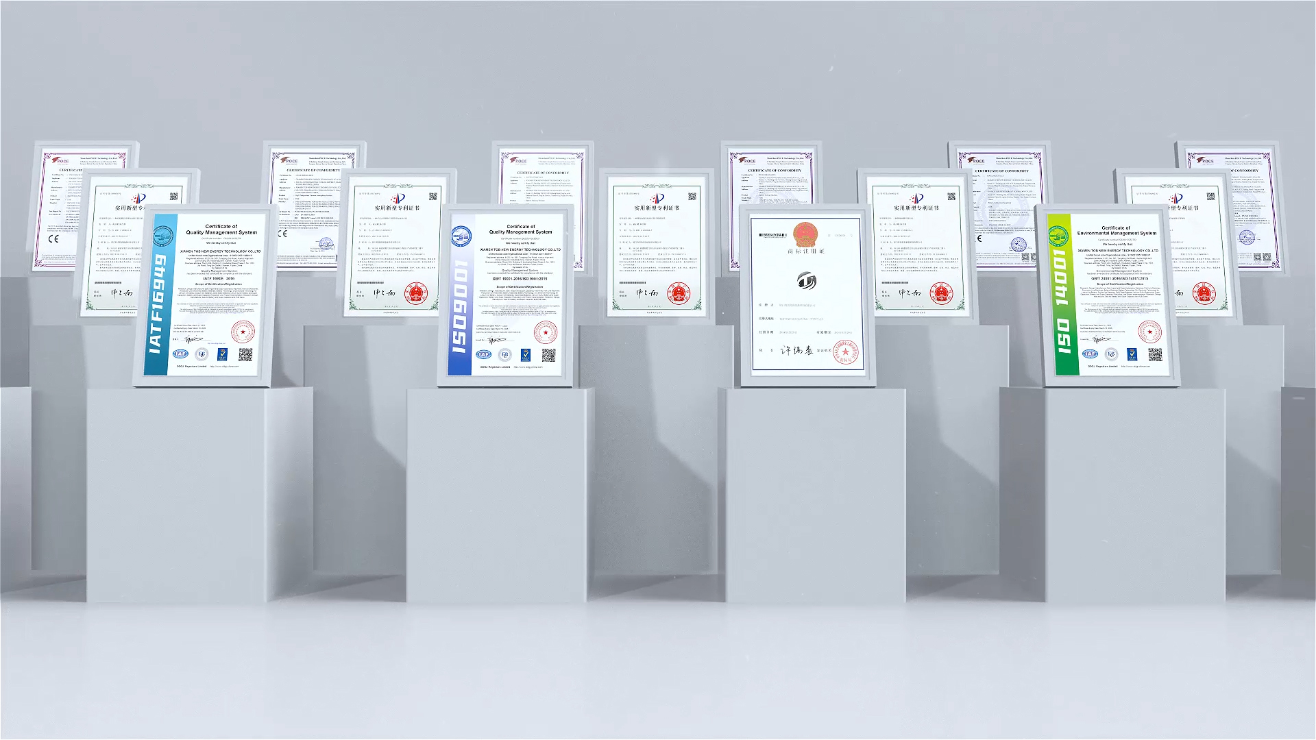 TOB NEW ENERGY patents and certificates TOB NEW ENERGY patents and certificates