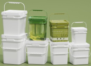 UMETASS Custom Square Plastic Buckets For IML Retail Packaging