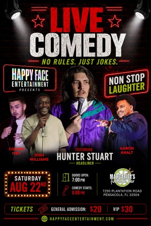 Happy Face Entertainment presents Live Comedy at Margarita's Fusion!