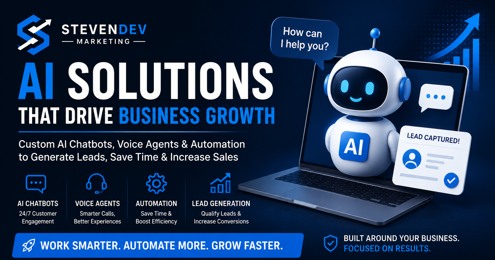Stevendev Marketing Launches Custom AI Voice Agents That Answer Calls, Book Appointments & Qualify Leads