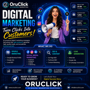 OruClick turns clicks into customers with AI-powered marketing.