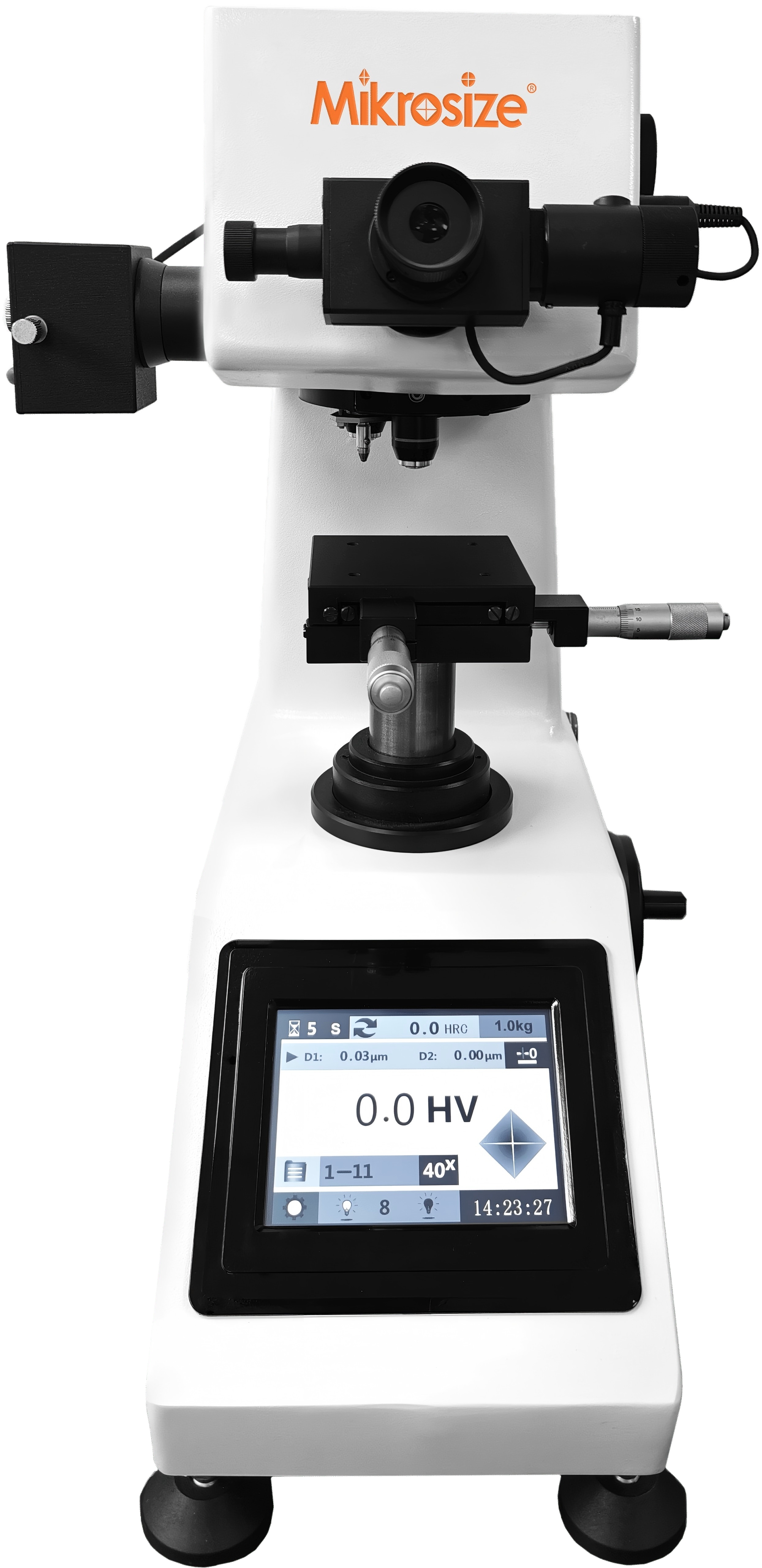 mvicky 1000t touchscreen micro vickers hardness tester side