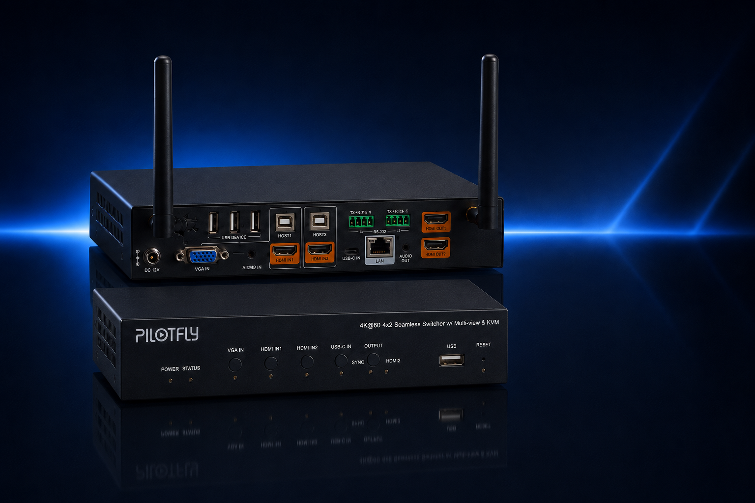 Pilotfly matrix and KVM solutions provide professional signal switching and distribution