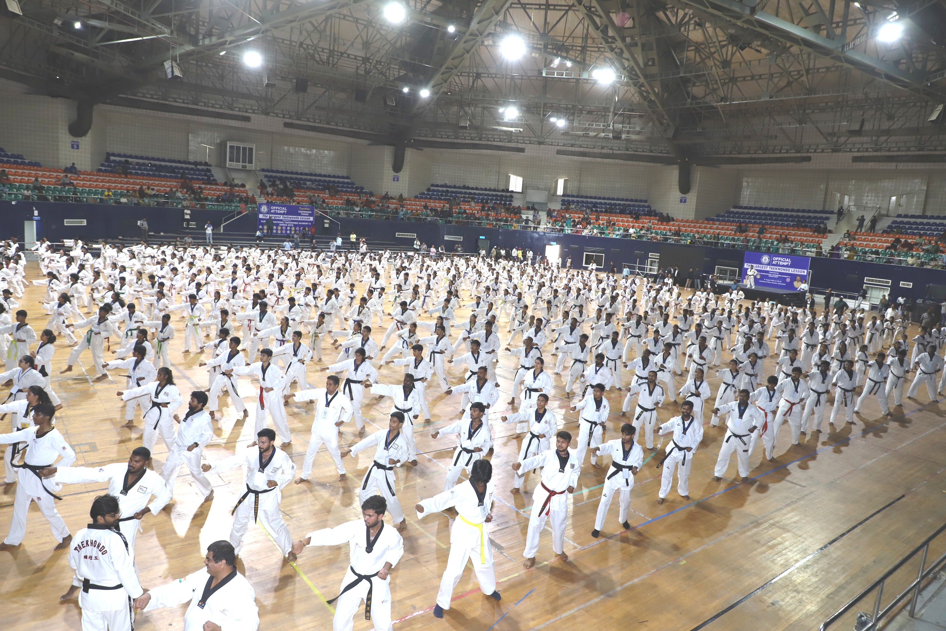 Taekwondo Guinness World Records achieved by Jayanth Reddy International Taekwondo Academy