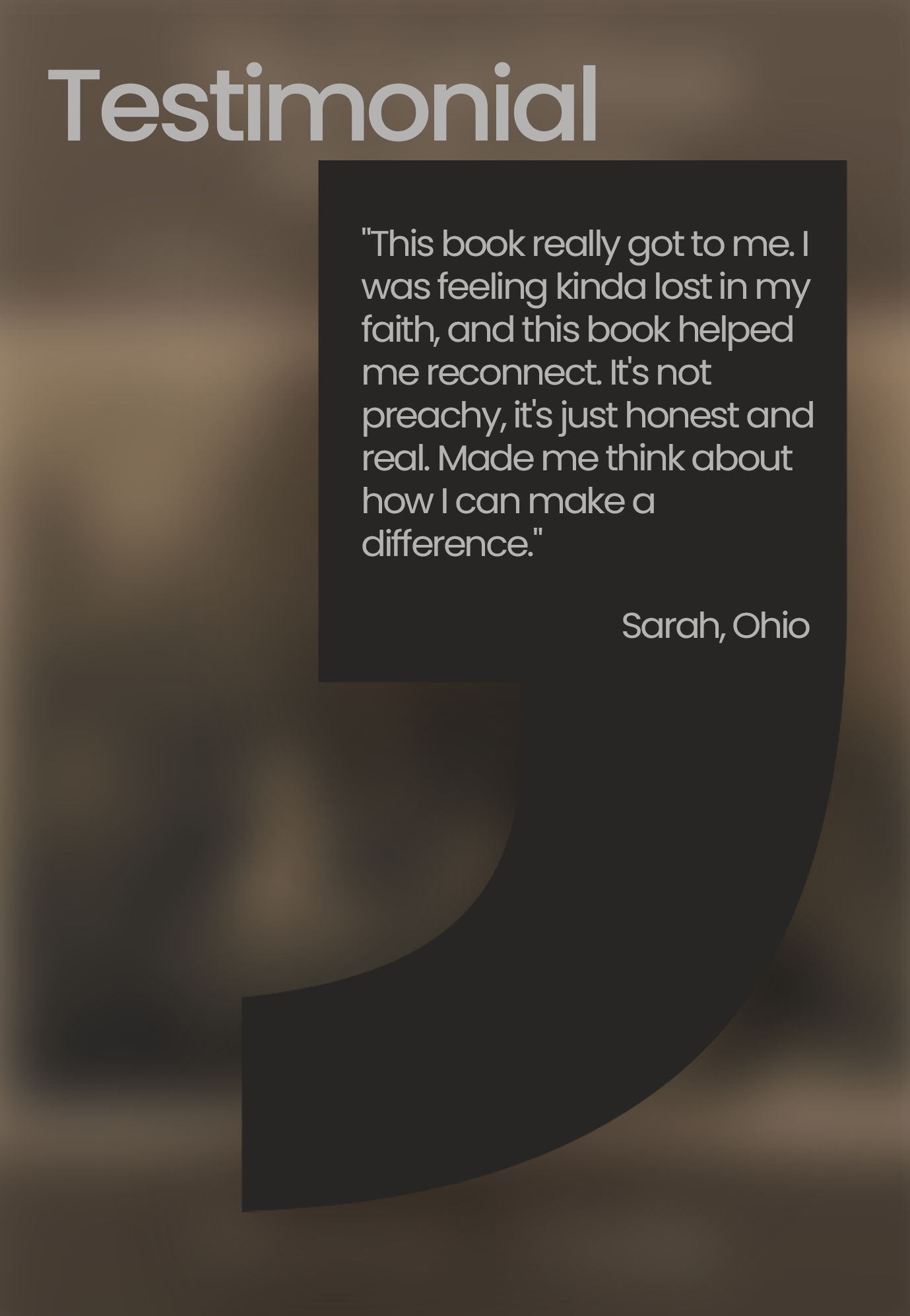 Testimonial Sarah Testimonial Sarah