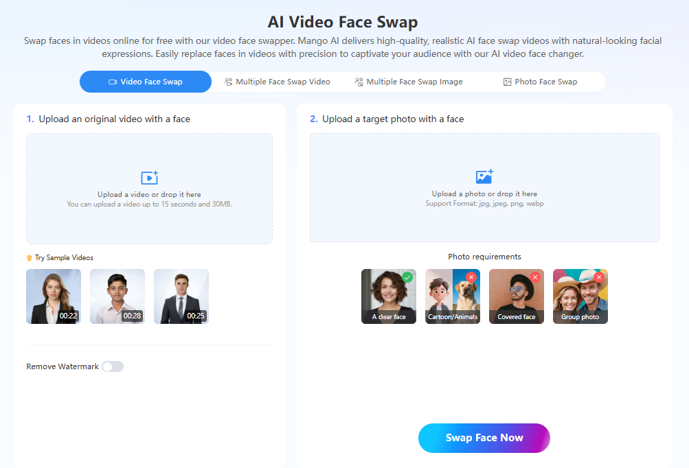 free face swap video