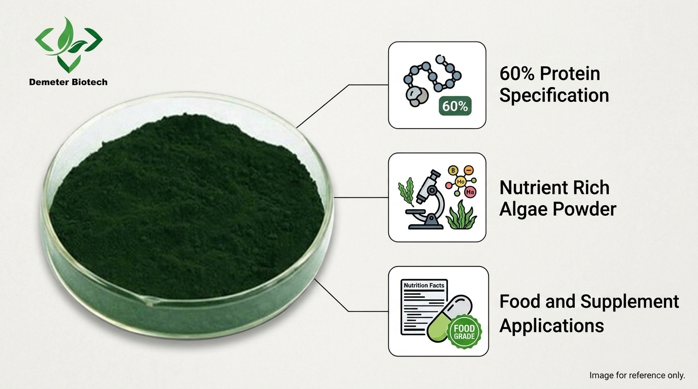 Demeter Biotech Spirulina Powder product efficacy infographic Demeter Biotech Spirulina Powder product efficacy infographic