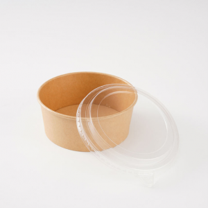 LvSheng Stacked Kraft Bowls With Matching PET Lid