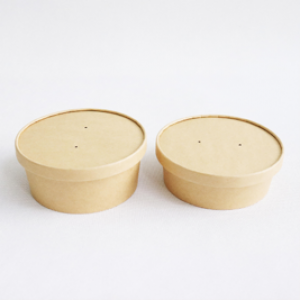 LvSheng Coordinated Kraft Bowls with Lids