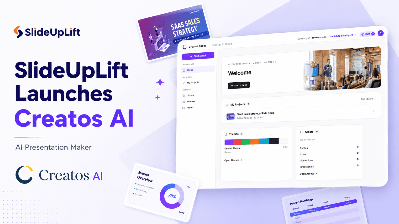 SlideUpLift Launches Creatos AI, the AI Presentation Maker That Never Starts From a Blank Page