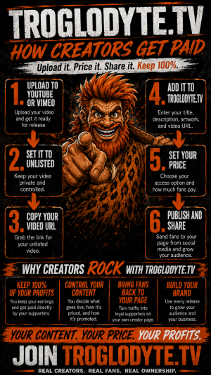 Troglodyte.TV Promo Flyer