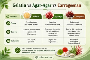 Gelatin vs Agar Agar vs Carrageenan