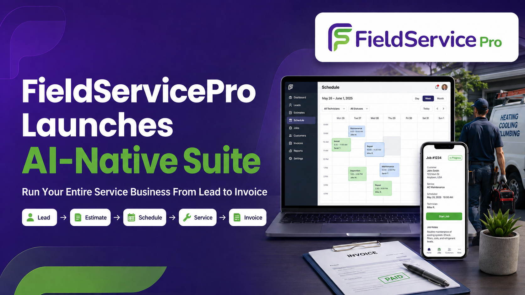 FieldServicePro Launches AI-Native Suite That Runs Your Entire Service Business From Lead to Invoice