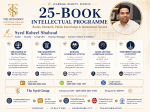Syed Raheel Shahzad maps 25 books, research and public knowledge.