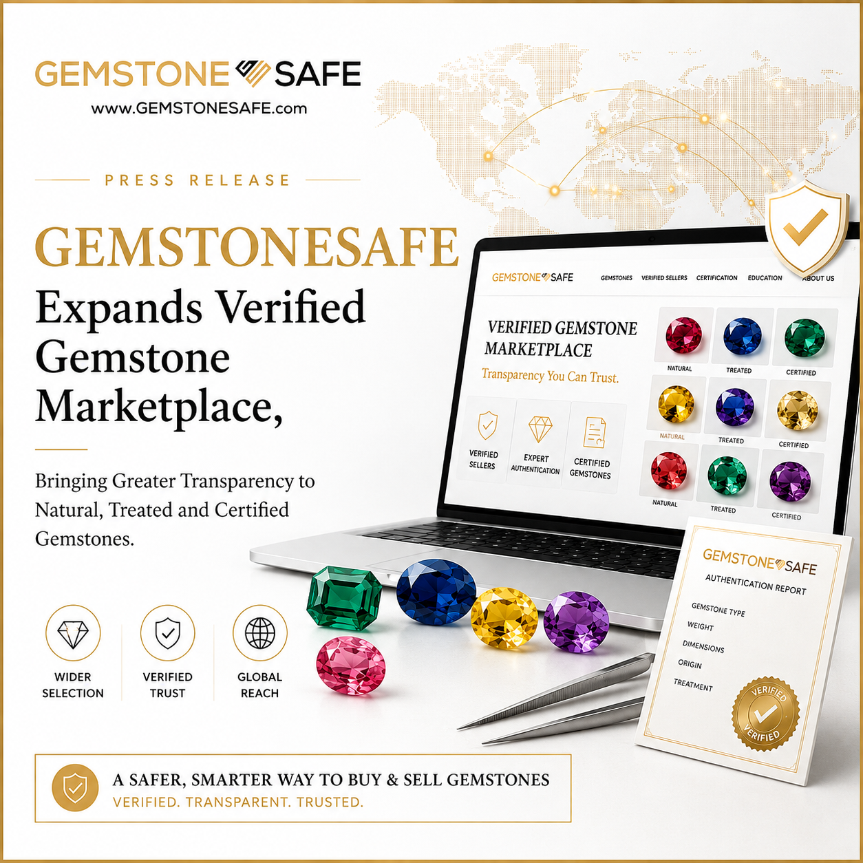 GEMSTONESAFE Expands Verified Gemstone Marketplace, Bringing Greater Transparency to Natural, and Certified Gemstones