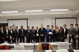 University of Warwick students participating in business competition with Royal Brunei Airlines