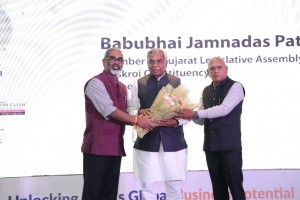 Babubhai Jamnadas Patel cheif guest at Gobal Rise 2026 Ahmedabad Edition