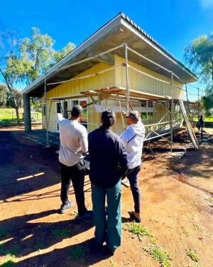 CASITA team reviewing an active ADU project during construction.