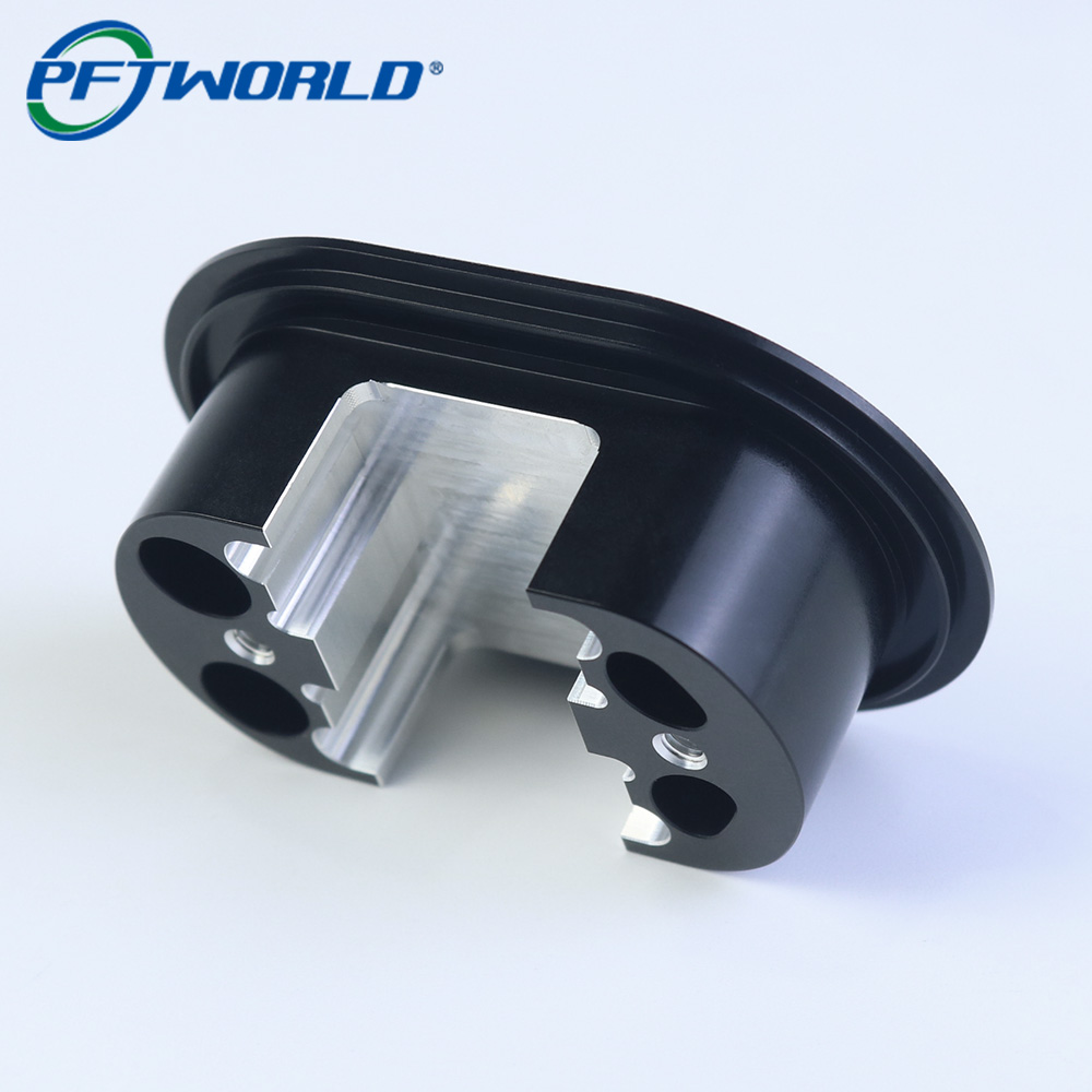 PFTWORLD Aluminum CNC Part With Sandblasted Black Surface PFTWORLD Aluminum CNC Part With Sandblasted Black Surface
