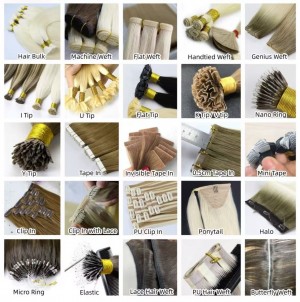 Human Hair Extension Types – Tape In, Weft, I Tip, U Tip & Mor