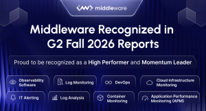 Middleware Recognized as a High Performer and Momentum Leader in G2 Fall 2026 Reports