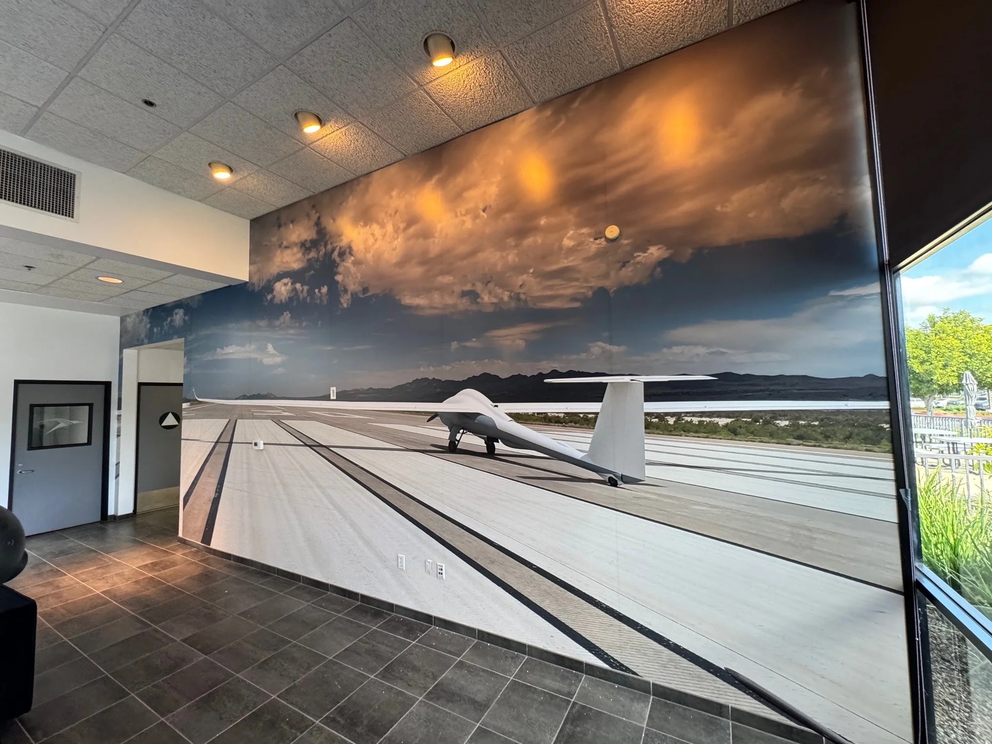 Custom Aircraft Wall Mural in Irvine CA