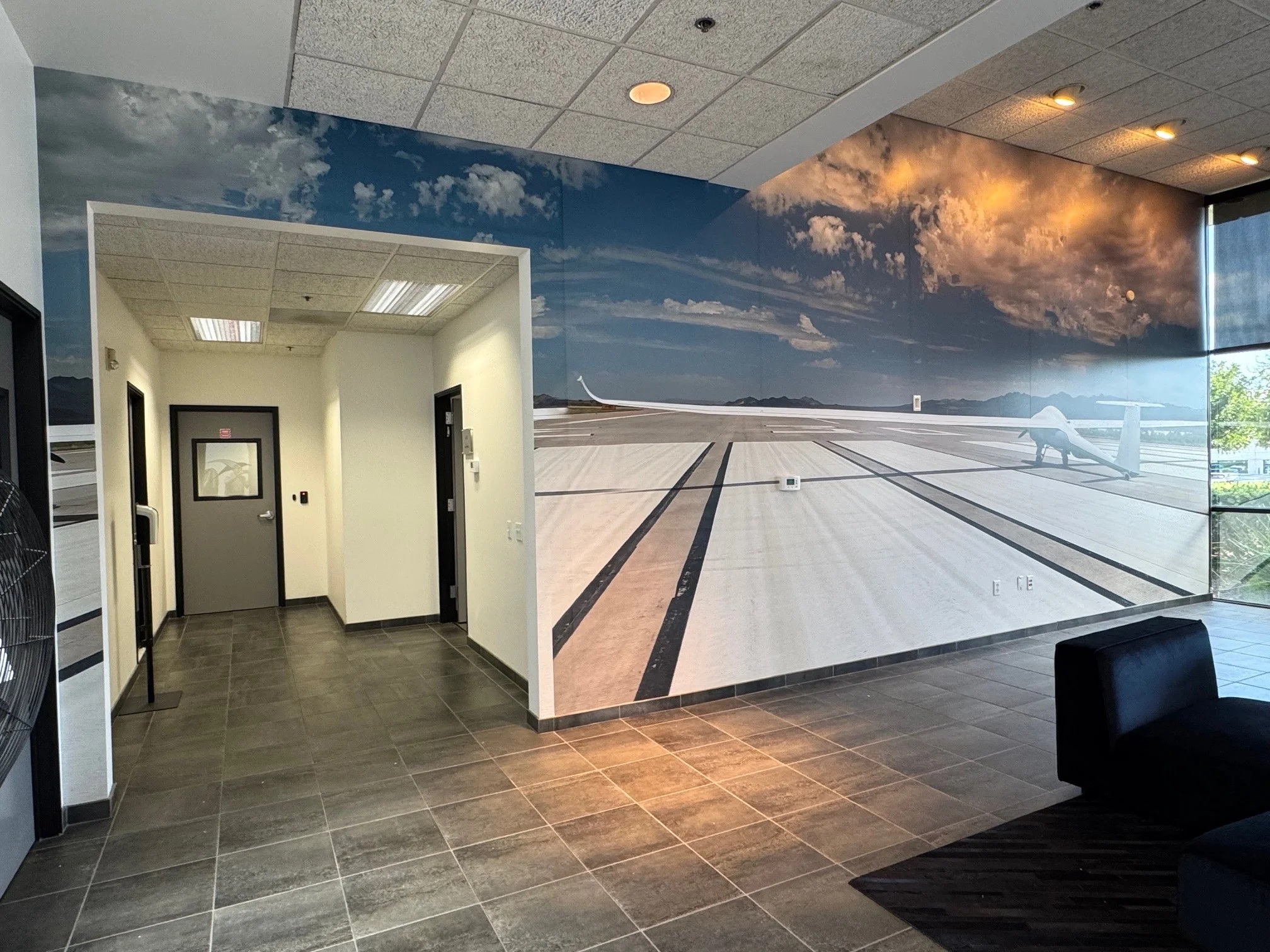 Panoramic Lobby Wall Graphics for DZYNE Technologies Panoramic Lobby Wall Graphics for DZYNE Technologies