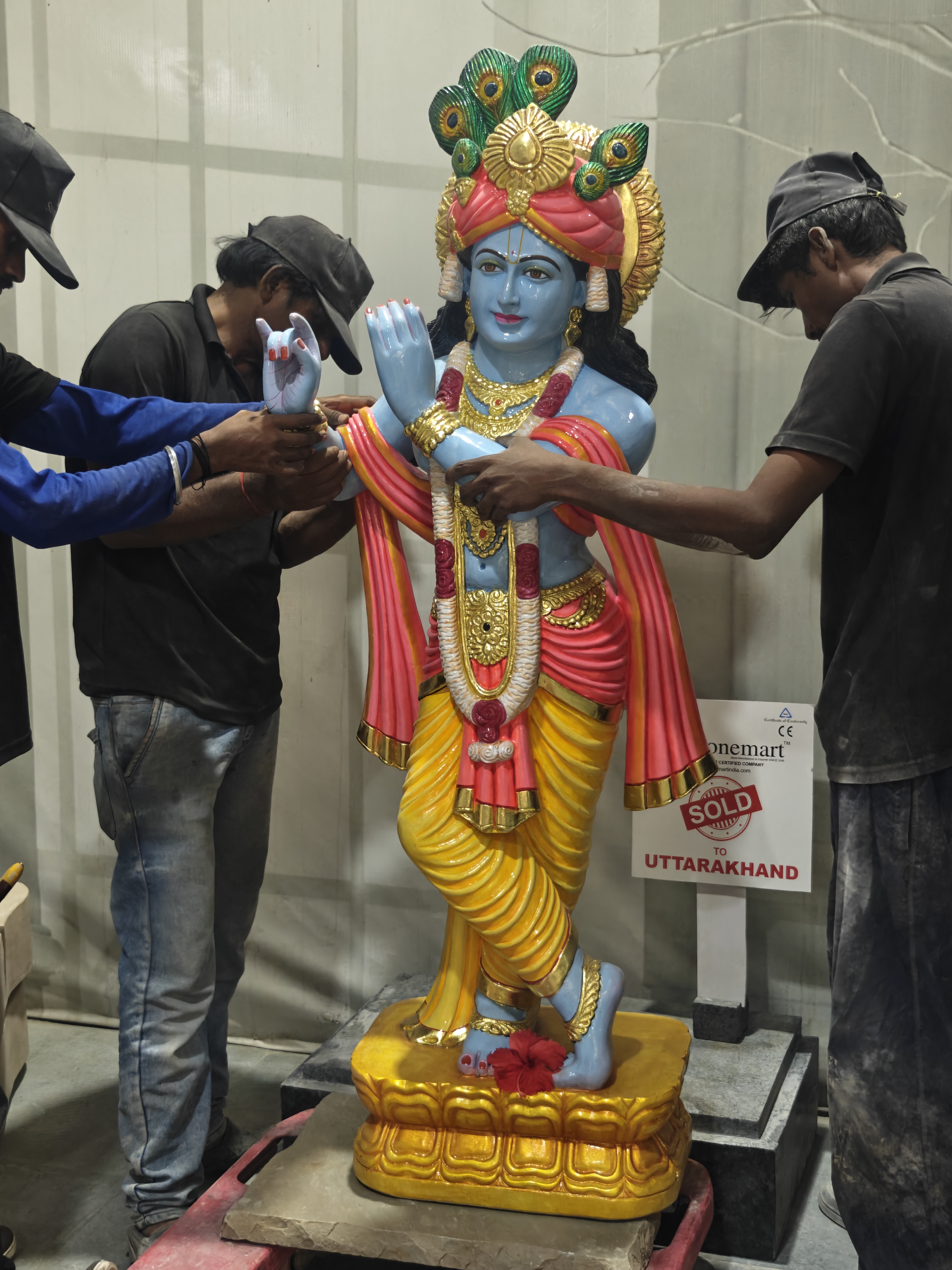 5 feet krishna statue by stonemart 5 feet krishna statue by stonemart