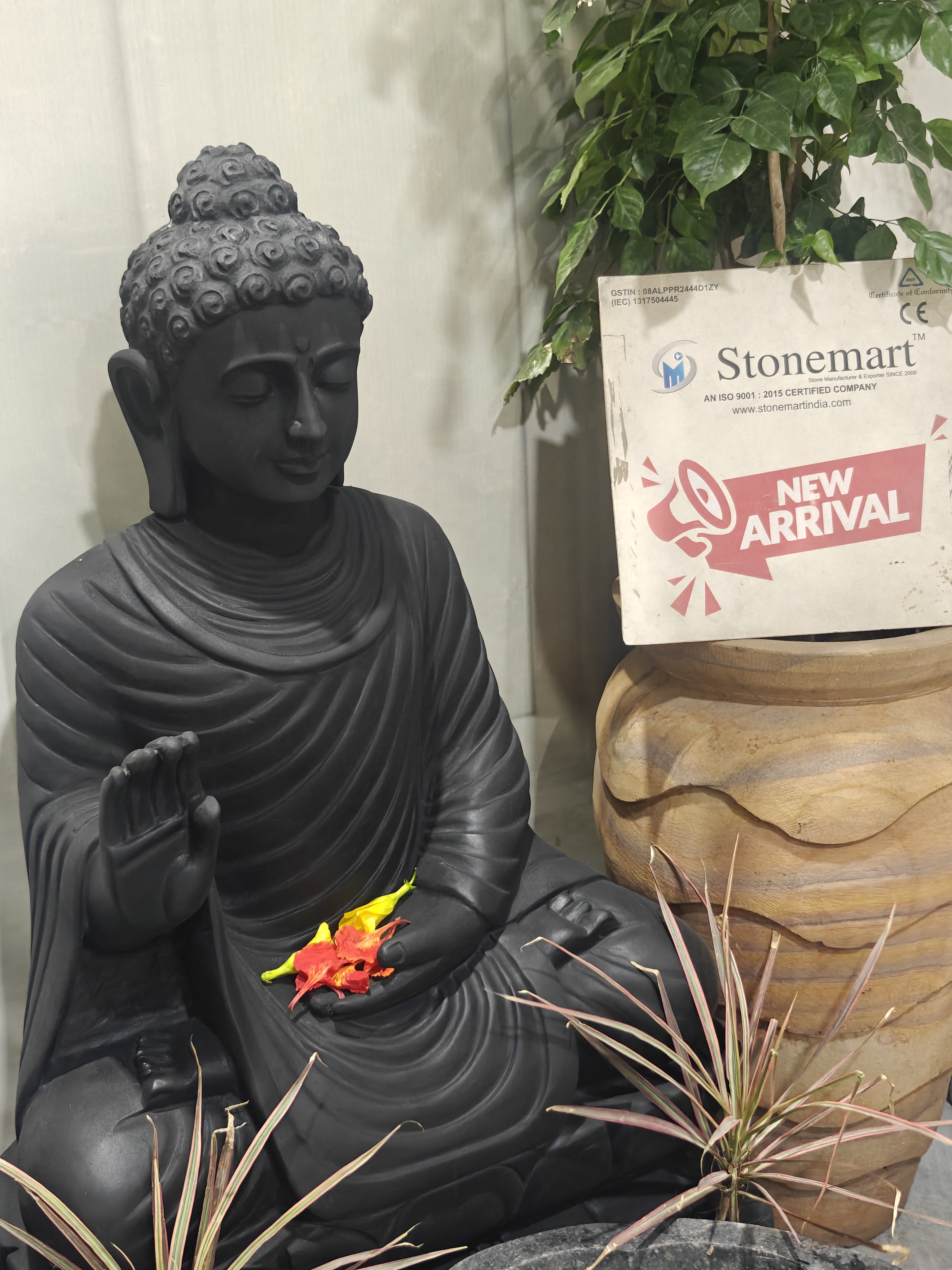black stone buddha statue by stonemart black stone buddha statue by stonemart