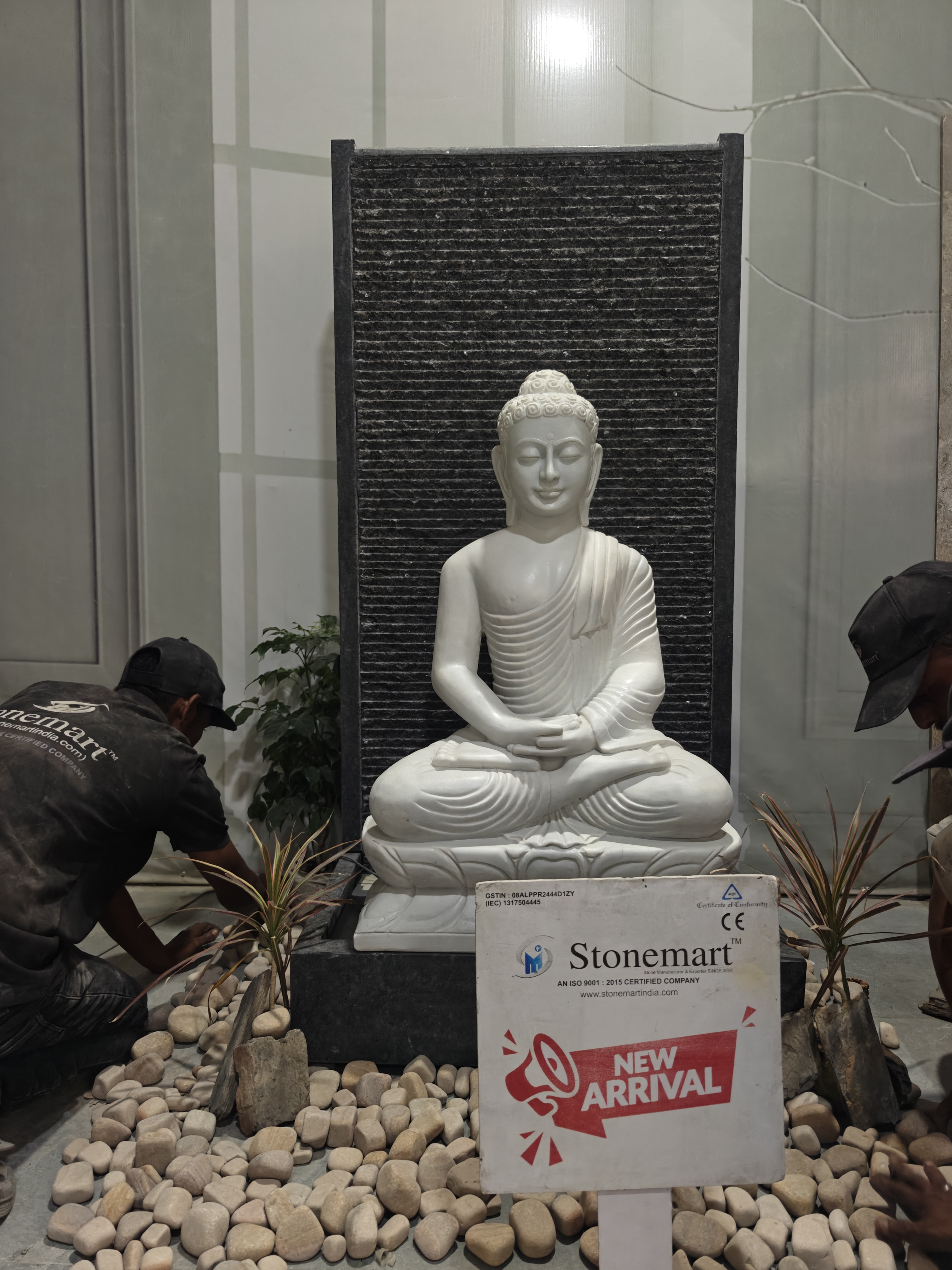 Stone Buddha statue with fountain by stonemart Stone Buddha statue with fountain by stonemart