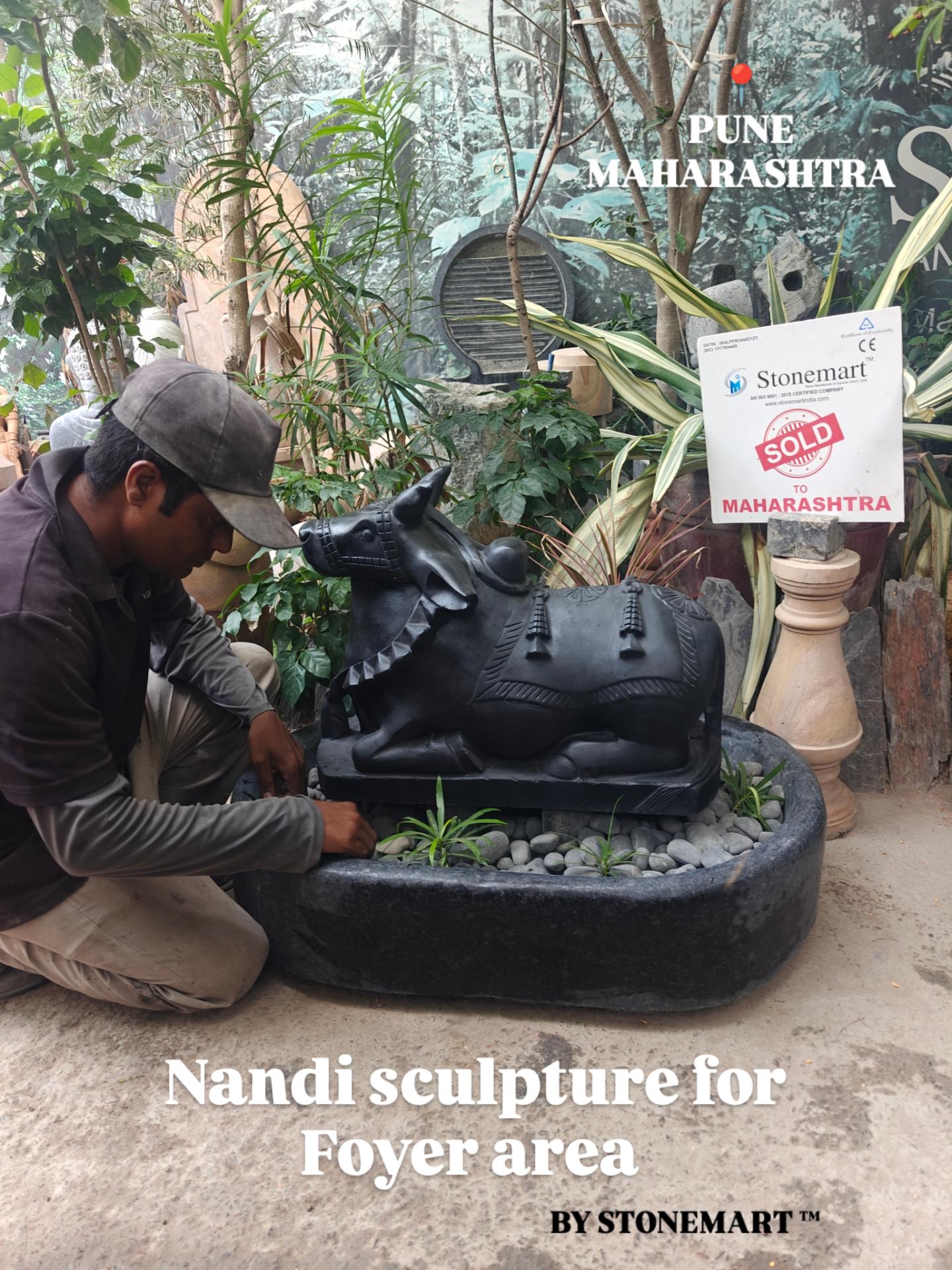 stone nandi statue by stonemart stone nandi statue by stonemart