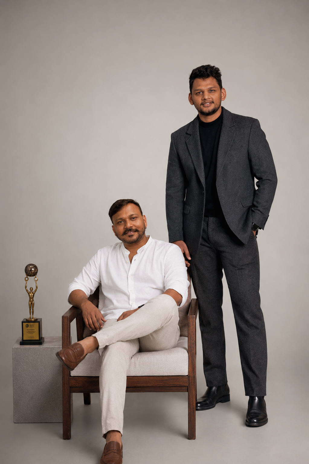 Studio Photo of Principal Designer Maulik and Ar Darshan B Gala Studio Photo of Principal Designer Maulik and Ar Darshan B Gala